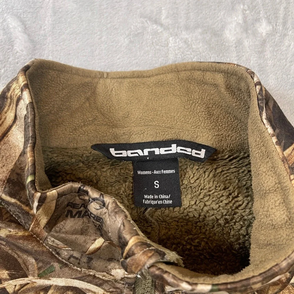 Banded Womens Realtree MAX-5 Camo Full Zip Fleece Jacket Sherpa Hybrid Small - Picture 6 of 8